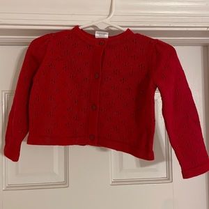 NWT Gymboree red eyelet sweater size 6-12 months